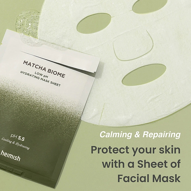 Sheet Mask - Heimish Matcha Biome Low pH Hydrating Mask Sheet — photo N2