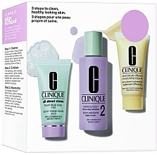 Fragrances, Perfumes, Cosmetics Dry and Combination Skin Cleansing Set - Clinique 3 Steps To Clean Cleansing Care Gift Set For Dry To Combination Skin