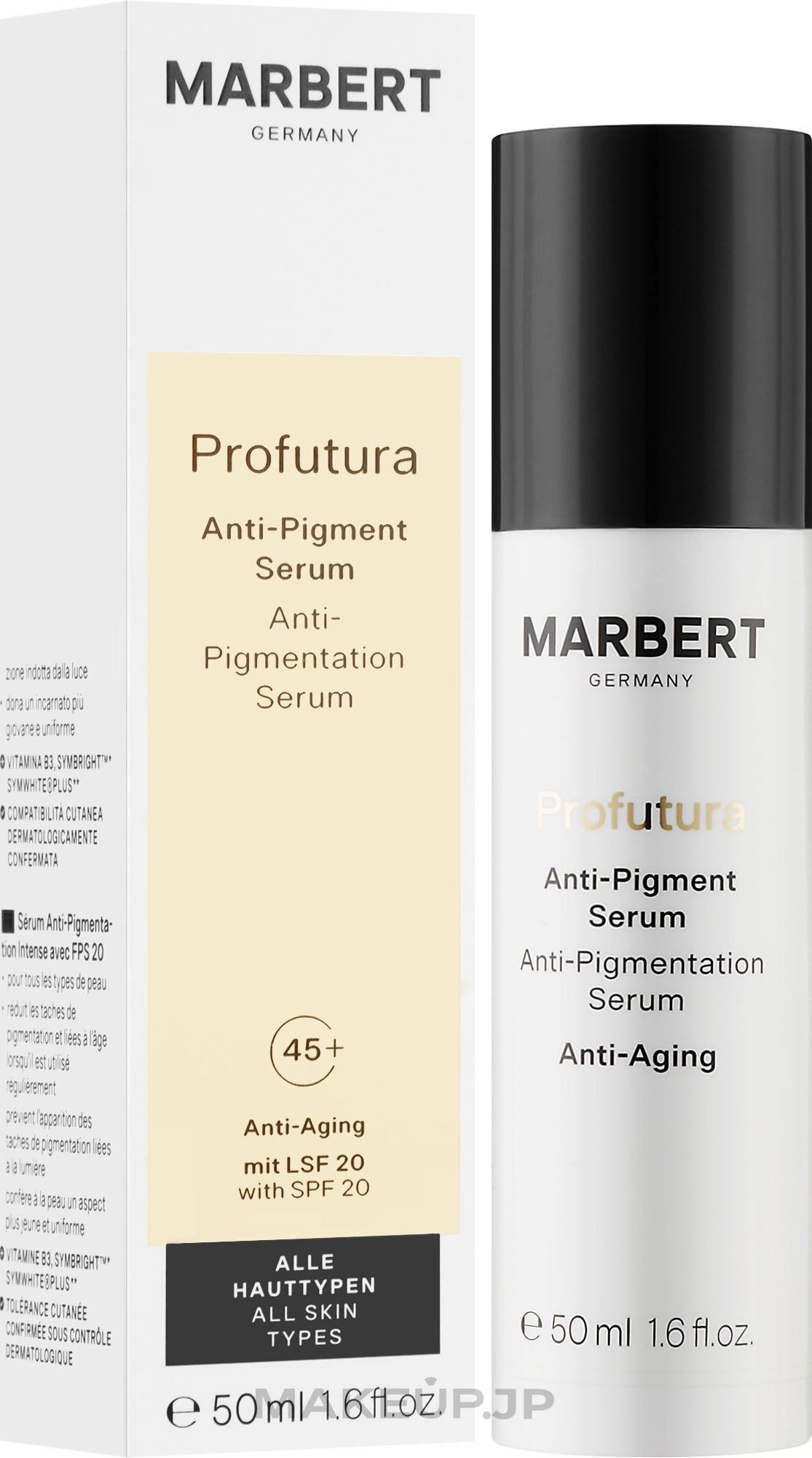 Intensive Anti-Pigment Serum - Marbert Profutura Anti-Pigment Serum SPF20 — photo 50 ml