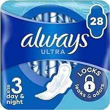 Sanitary Napkins, size 3, 28 pcs - Always Ultra Day&Night — photo N1