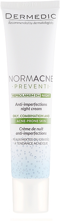 Anti-Imperfections Night Cream - Dermedic Normacne Preventi Anti-Imperfections Night Cream — photo N1