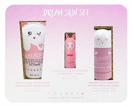 Set - Inuwet Dream Skin Set (lip/balm/3.5g+h/cr/60ml+f/mask/30ml) — photo N1