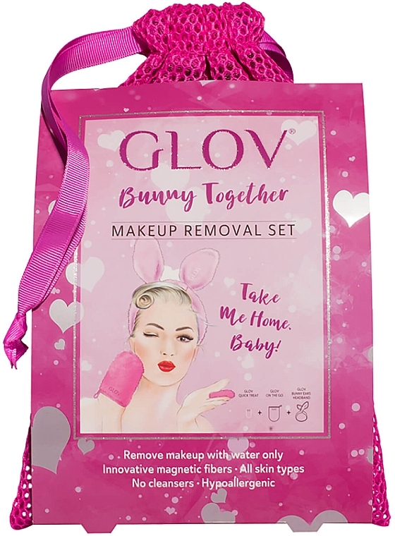 Set - Glov Spa Bunny Together Set (glove/1 + mini/glove/1 + headband/1 + bag/1) — photo N2