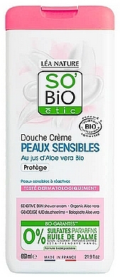 Shower Gel - So'Bio Organic Aloe Vera Protective Shower Gel Sensitive Skin — photo N1