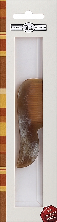 Beard Comb, 8 cm - Golddachs Handcrafted Horn Beard Comb — photo N5