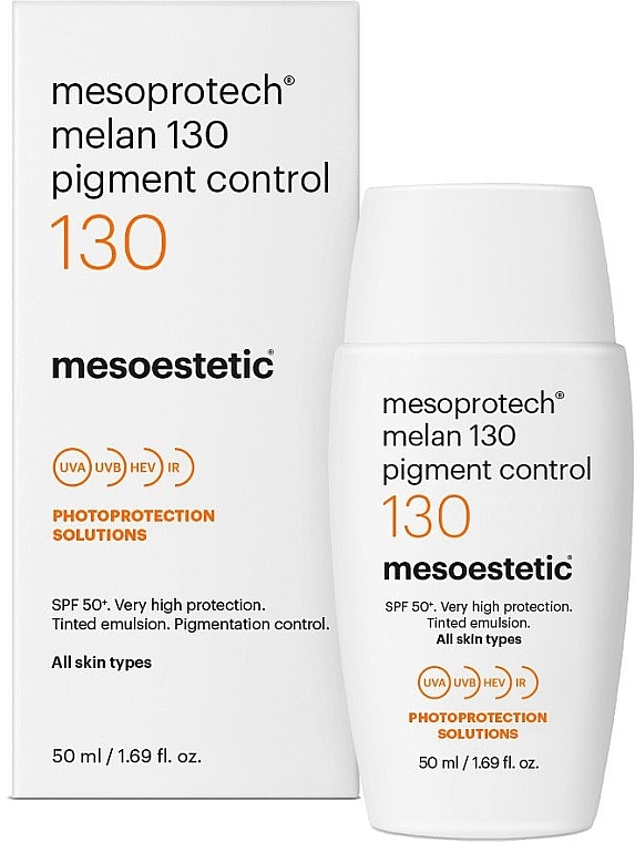 Toning Sunscreen Emulsion - Mesoestetic Mesoprotech Melan 130+ Pigment Control SPF 50+ — photo N1