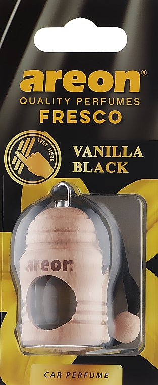 Black Vanilla Car Air Freshener - Areon Fresco Vanilla Black — photo N1