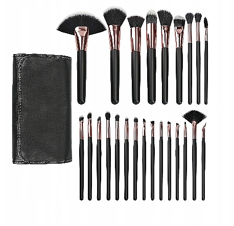 Professional Makeup Brush Set, black, 24 pcs - Tools For Beauty — photo N2