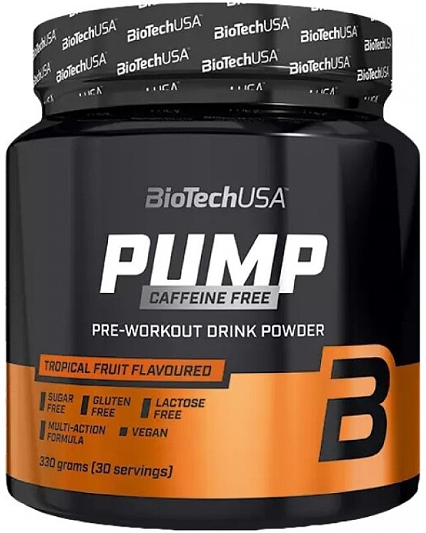 Tropical Fruit Pre-Workout Complex - BioTechUSA Pump Caffeine Free — photo N2