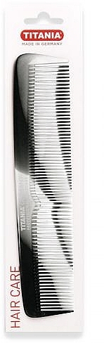 Plastic Comb 19.5 cm, zebra - Titania Ladies' Comb — photo N1