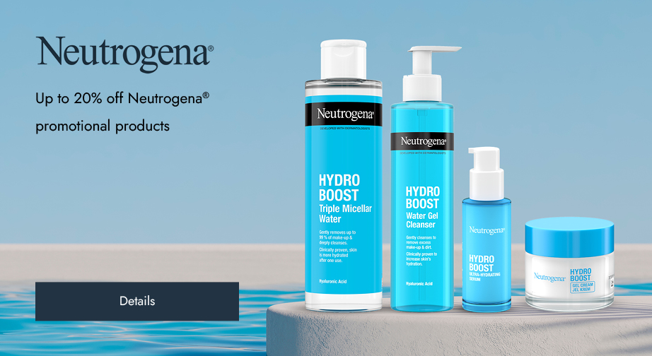 Up to 20% off Neutrogena® promotional products. Prices on the site already include a discount.