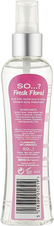 Body Spray - So…? Fresh Floral Body Mist — photo N16