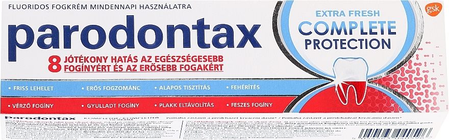 Toothpaste with Fluorine for Healthy Teeth and Gums - Parodontax Complete Protection Extra Fresh — photo N1