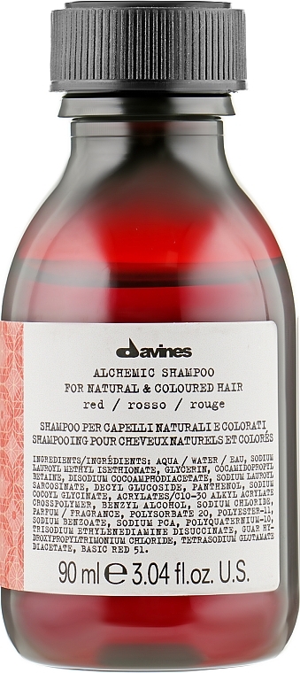 Shampoo for Natural & Colored Hair (red) - Davines Alchemic Shampoo — photo N1