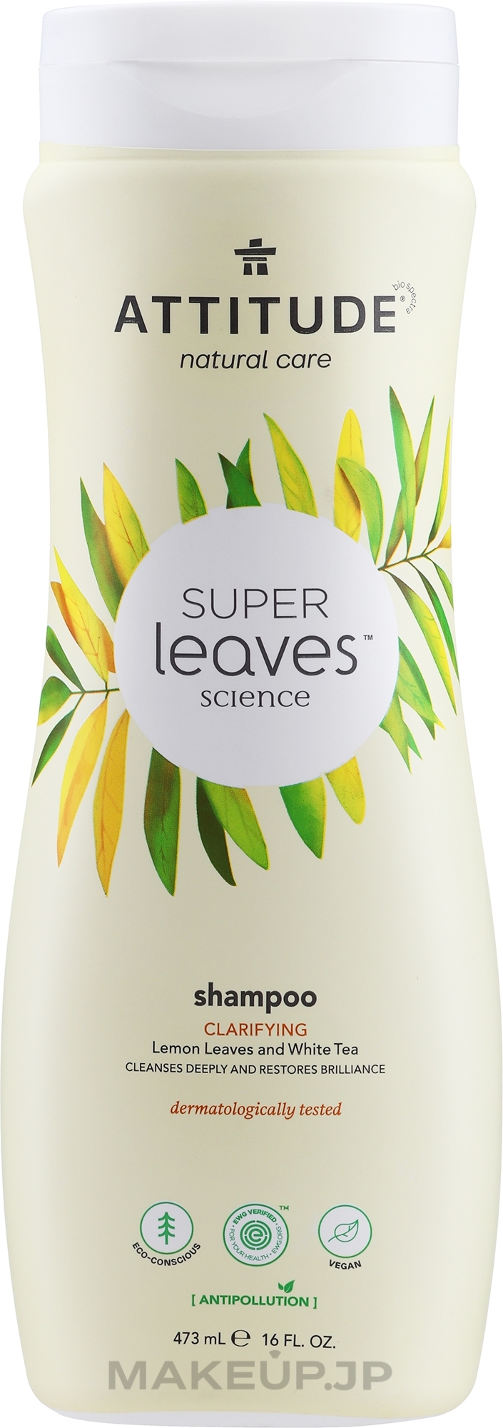 Lightening Shampoo - Attitude Super Leaves Shampoo Clarifying Lemon Leaves And White Tea — photo 473 ml