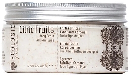 Sweet Orange & Olive Bone Body Scrub - Ecologic Cosmetics Citric Fruits Body Scrub — photo N1