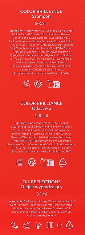 Set - Wella Invigo Color Brilliance (shm/300ml+cond/200ml+h/oil/30ml) — photo N3