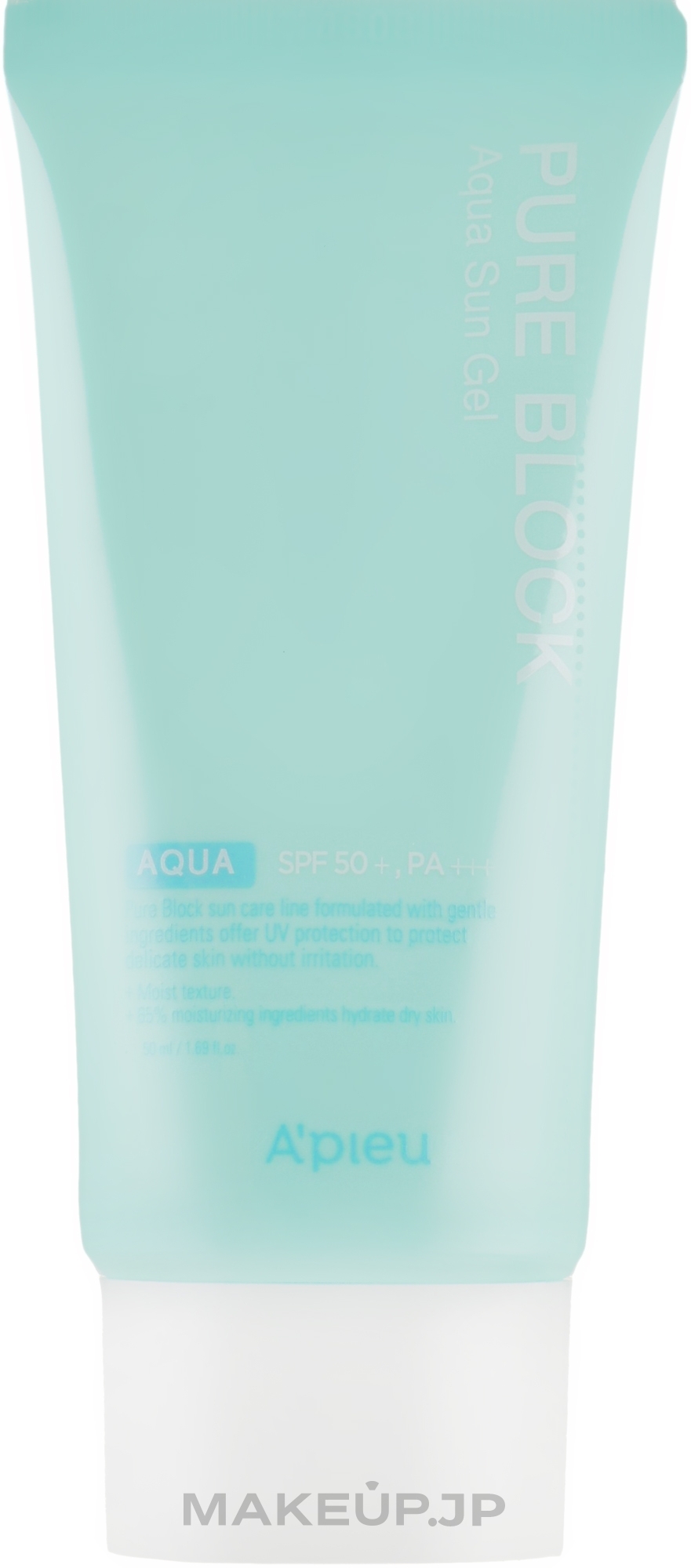 Sunscreen Gel - A'pieu Pure Block Aqua Sun Gel SPF50+/Pa+++ — photo 50 ml