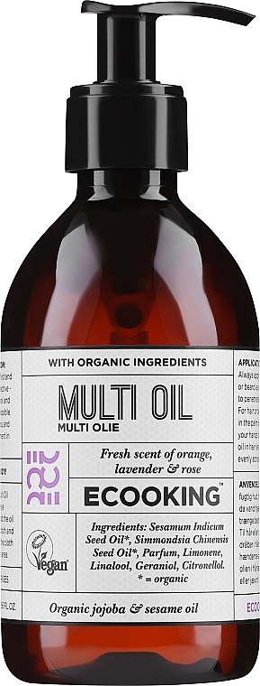 Multifunctional Organic Oil with Lavender & Orange Scent - Ecooking Multi Oil — photo N1