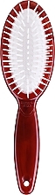 Small Oval Massage Hair Brush, dark red - Janeke — photo N1