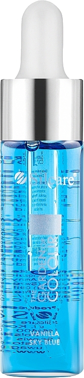 Nail & Cuticle Oil with Pipette - Silcare Garden of Colour Cuticle Oil Vanilla Sky Blue — photo N1