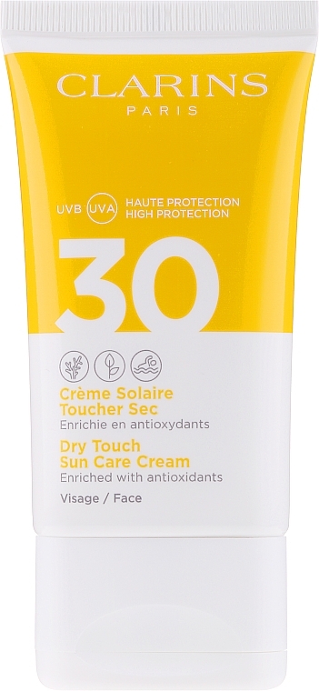 Facial Sun Cream - Clarins Dry Touch Sun Care Cream Face SPF 30 — photo N1