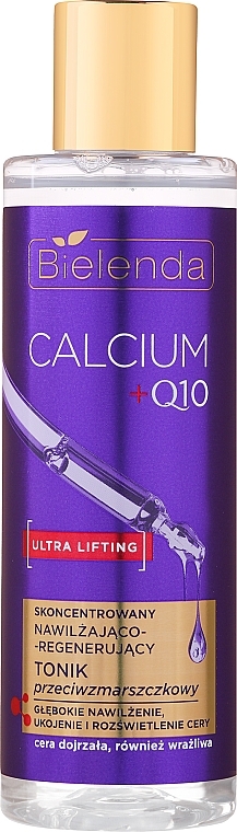 Moisturizing & Regenerating Anti-Wrinkle Toner - Bielenda Calcium+ Q10 — photo N1