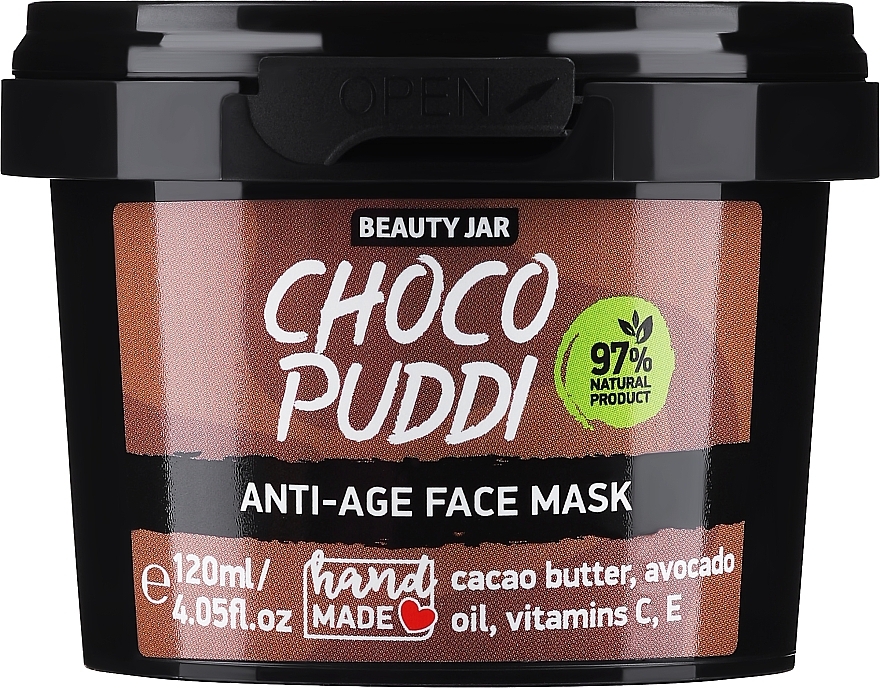Anti-Aging Nourishing Face Mask with Cocoa - Beauty Jar Choco Puddy Anti-Aging Face Mask — photo N1