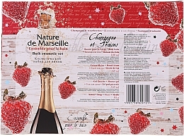 Set "Strawberry & Champagne" - Nature De Marseille (sh/gel/150ml +cr/60ml + b/balm/100ml + soap/95g) — photo N6