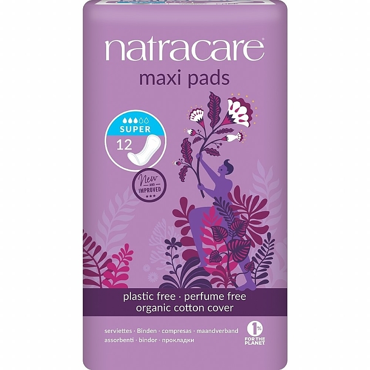 Sanitary Pads, 12 pcs - Natracare Maxi Super Pads — photo N6