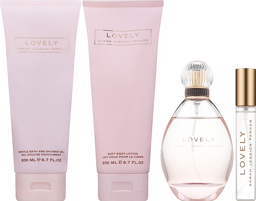 Sarah Jessica Parker Lovely - Set (edp/100ml + edp/15ml + sh/gel/200ml + b/l/200ml) — photo N2