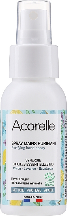 Hand Cleansing Spray with Lemon, Lavender & Eucalyptus - Acorelle Purifying Hand Spray — photo N1