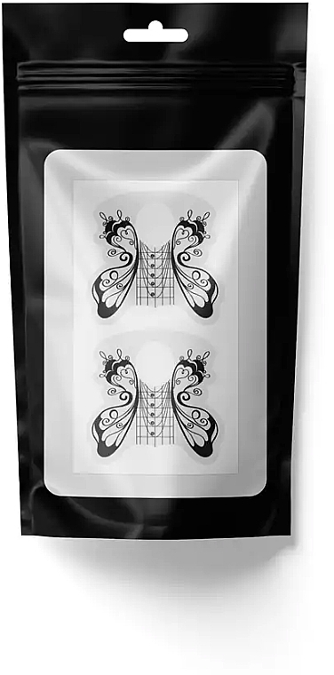 Nail Templates, black and white butterflies - Sleek Shine — photo N1