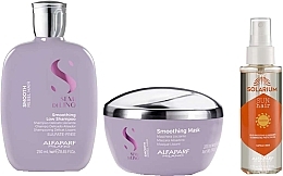 Fragrances, Perfumes, Cosmetics Set - AlfaParf Semi Di Lino Semi Di Lino Smooth Fiber & Color Care (shm/250ml + mask/200ml + oil/120ml)