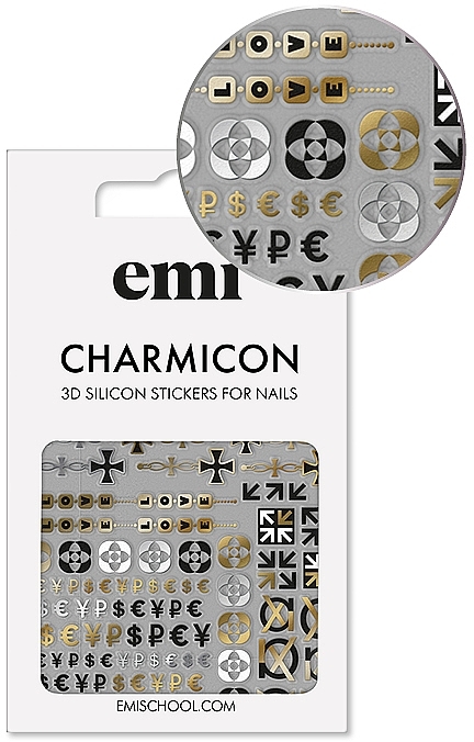 GIFT! Nail Stickers - Emi Charmicon 3D Silikon Stickers — photo N1