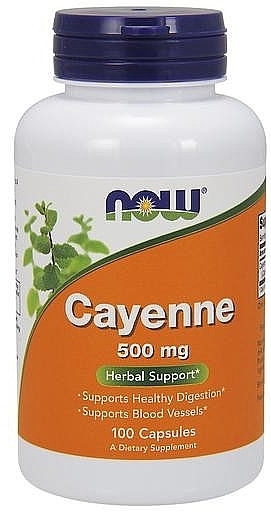 Dietary Supplement, 500mg, 100 capsules - Now Foods Cayenne — photo N6