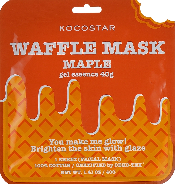 Rejuvenating Waffle Mask "Maple" - Kocostar Maple Waffle Mask — photo N1