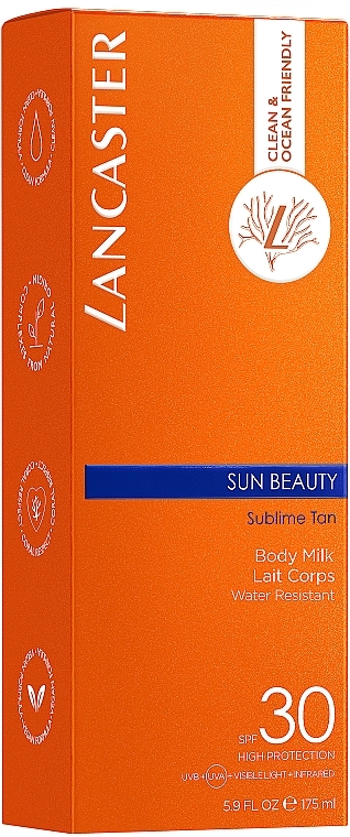 Waterproof Sun Body Milk - Lancaster Sun Beauty Sublime Tan Body Milk SPF30 — photo N3