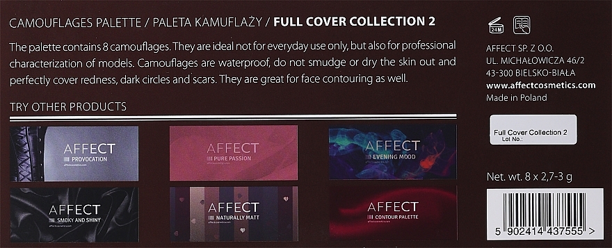 Correcting Palette - Affect Cosmetics Full Cover Collection 2 — photo N3