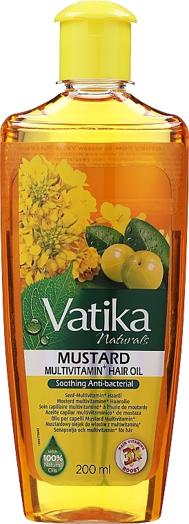 Hair Mustard Oil - Dabur Vatika Naturals Mustard Multivitamin+ Hair Oil — photo N1