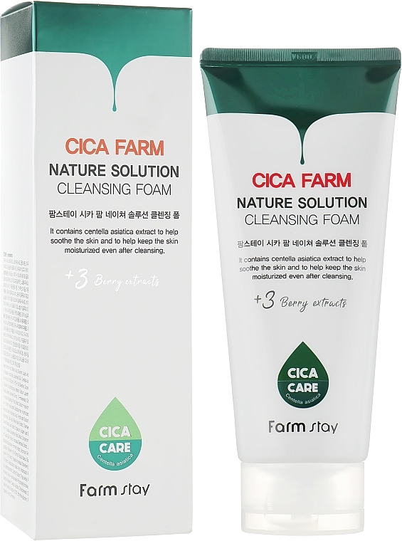 Centella Asiatica Cleansing Foam - FarmStay Cica Farm Nature Solution Cleansing Foam — photo N1