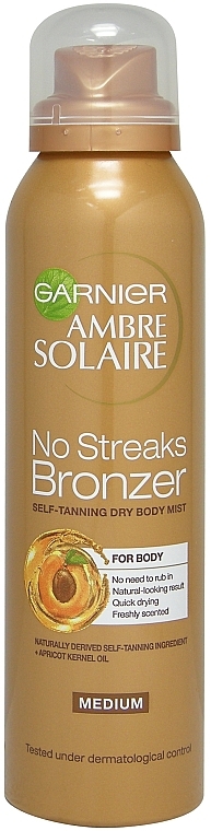 Self Tan Body Mist - Garnier Ambre Solaire No Streaks Bronzer Medium Self Tan Body Mist — photo N1