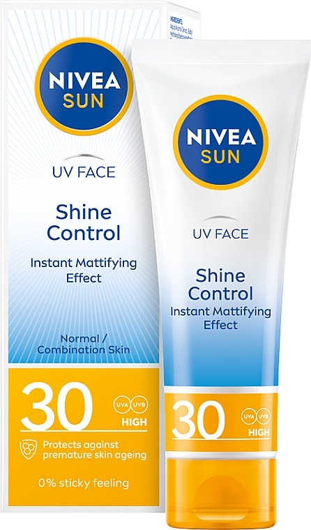 Mattifying Face Sunscreen - Nivea Sun UV Face Shine Control Mattifying Effect SPF 30 — photo N1