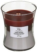 Fragrances, Perfumes, Cosmetics Scented Candle in Glass - WoodWick Hourglass Trilogy Candle Forest Retreat