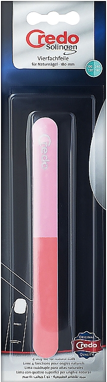 4-Sided Nail File, 27710, pink-blue - Credo Solingen — photo N3