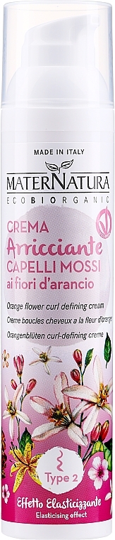 Styling Curly Hair Cream - MaterNatura Curl Styling Cream with Orange Blossoms — photo N2