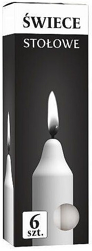 Table Candle Set, 6 pieces, cream - Bispol — photo N2
