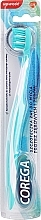 2in1 Toothbrush for Cleaning Dentures, turquoise - Corega — photo N1