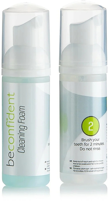 Set - Beconfident Teeth Whitening Dual Foam With Fluor (teeth/foam/50mlx2) — photo N1