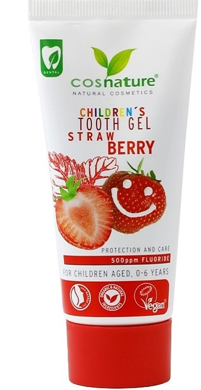 Kids Natural Strawberry Gel Toothpaste - Cosnature — photo N8